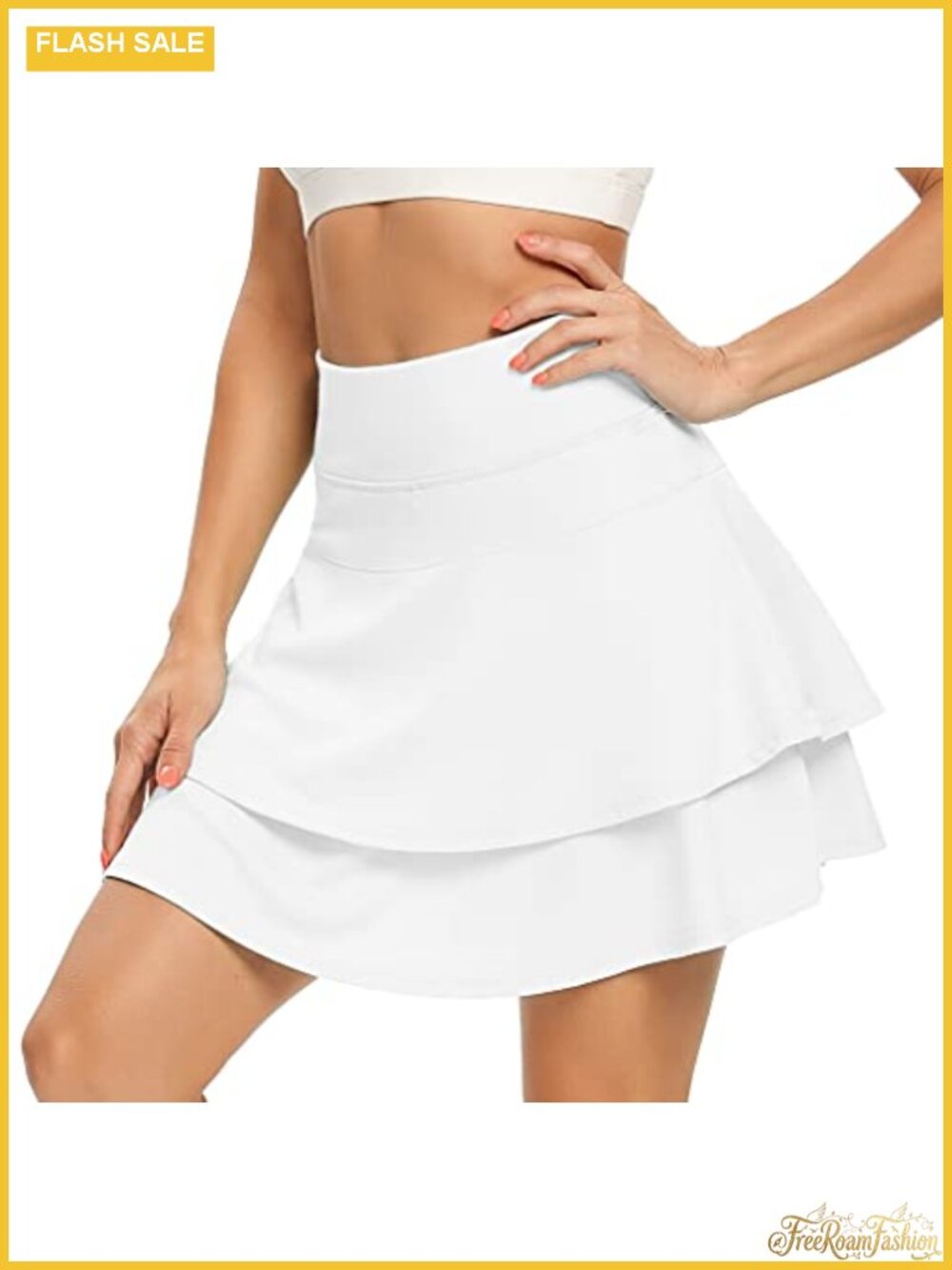 WOWENY Women's Pleated Tennis Skort Athletic Golf Skirt with Pockets